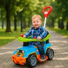Carrinho De Passeio Menina Menino Infantil Velotrol Empurrador Andador Bebe Jip Com Buzina e Som