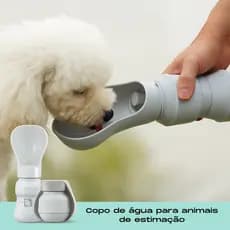 Garrafa Bebedouro Portátil para Cães Passeio Pet Gato Cachorro Garrafinha Para Água Ração Dobrável
