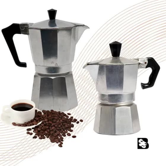 Cafeteira Italiana Moka Express 6 ou 9 Xícaras Café Aço Tradicional Europeu Pequena Prática Fogão
