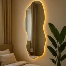 Espelho Grande Corpo Inteiro Com Led Espelho Para Sala Quarto Espelho Orgânico