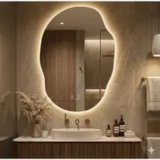 Espelho Grande Corpo Inteiro Com Led Touch Screen Espelho Para Sala Quarto Espelho Orgânico