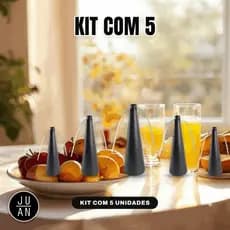 KIT 5 Ventilador Repelente de Mesa Proteção Silenciosa para Alimentos, Restaurantes e Bares