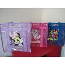Bolsa/ Sacola PVC de Jumbo M (média) transparente cm bolsos nas laterais e bolso de documento. Bolsa reforçada
