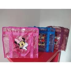 Bolsa/Sacola de jumbo G (Grande) CDP transparente com bolsos nas laterais e bolso de documento. Bolsa reforçada