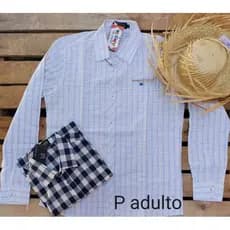 Camisa adulto xadrez/camisa manga longa xadrez