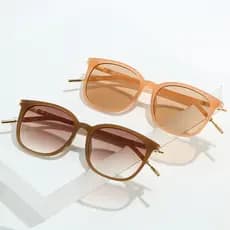 Nova moda pequena cauda estilo óculos de sol feminino europeu americano INS estilo All-Match óculos de sol Cross-Border