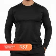 Camiseta Plus Size Proteção Térmica UV+50 Masculina Manga Longa Verão Inverno Segunda Pele