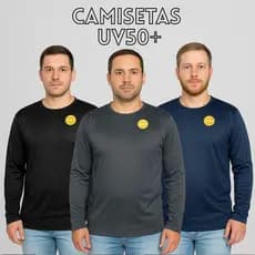 Camisetas Plus Size G1 ao G3 Termica Proteção Uv+50 Unissex All Season Blusa Segunda Pele