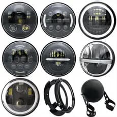 5 3/4 " 5,75 Polegadas LED DRL Faróis De Motocicleta Para Harley Sportster 883 XL883 FXCW