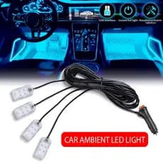 Iluminação Ambiente LED Para Interior Do Carro Com De Luz De Fundo USB 5V/12V Atmosfera Decorativa Automática Lâmpada Ne