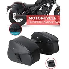 Alforjes Universais Para Motocicleta , À Prova D'água , Couro PU , Ferramenta Lateral , Bolsa De Armazenamento De Bagage