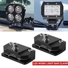 Novo 2 Pçs De Aço Inoxidável Pilar Capô Suporte Montagem Carro LED Luz Trabalho Braçadeira Titular Para Fora Da Estrada