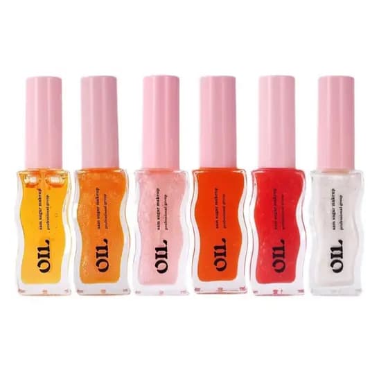 Gloss Gisou lip oil mel embalagem de vidro ondulada torta gloss com cor e brilho pigmentado