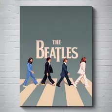 Quadro Decorativo The Beatles MDF 3mm Adesivo Vinil Quadro Decorativo Rock Beatles