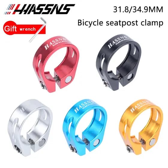 HASSNS Grampo Para Cano De Bicicleta De Liga De Alumínio 31,8 / 34,9 mm Para Mountain Bike / Moto 19g