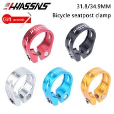 HASSNS Grampo Para Cano De Bicicleta De Liga De Alumínio 31,8 / 34,9 mm Para Mountain Bike / Moto 19g