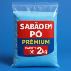 2 Kg de Sabão em Pó Lava Roupas Premium Alta Qualidade Envio Imediato