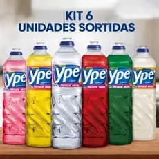 6 Detergente Lava Louças 500ml Ype Sortidos Envio Imediato