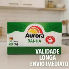 Banha de Porco Aurora 1kg – Validade Longa Envio Imediato