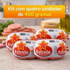 Kit 4 Mortadela ESTRELA 400G cada Envio  Imediato Lanche
