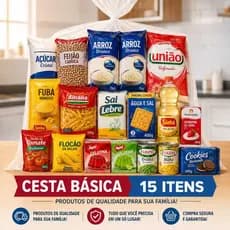 Cesta Básica 15 Itens Completa | Kit Alimentos Básicos | Envio Rápido