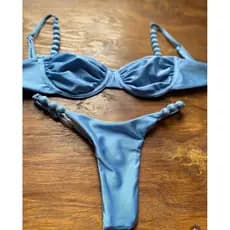 Biquíni Feminino Meia Taça Calcinha fio dental top estruturado Moda Praia Verão Premium