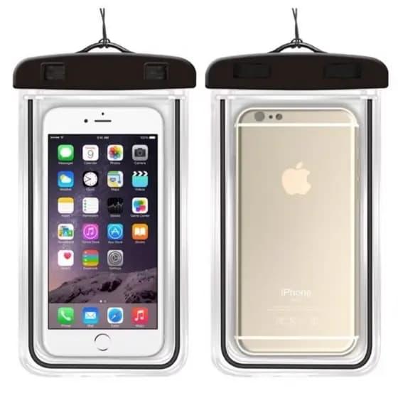 Capa Capinha Bolsa Para Celular à Prova D`água Impermeável Universal Com Cordinha Para Pendurar no Pescoço KIT 2/4