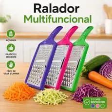 Ralador e Fatiador de Legumes Inox Multifuncional Utensílios de Cozinha Para Queijo e Vegetais