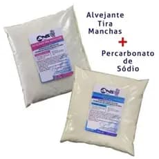 Percarbonato de Sódio Alvejante Clareador Tira Manchas Limpeza Profunda KIT 2 kg