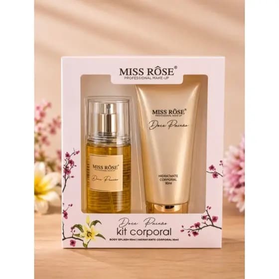🌸 Kit Corporal Miss Rôse Doce Paixão | Body Splash + Hidratante Corporal 90ml 🌸