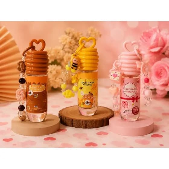💖 Perfume Love Rain 30ml com Chaveiro Decorado | 3 Fragrâncias Disponíveis 💖