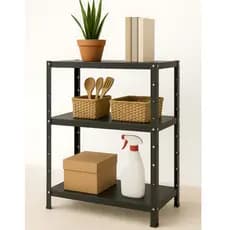 Estante De Aço Armário Multiuso 60cm 3 Bandejas Resistente