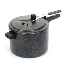 Panela de Pressão 4,5 Litros Craquelada Preta Polida Em Alumínio Cozinha Panelas Selo Inmetro