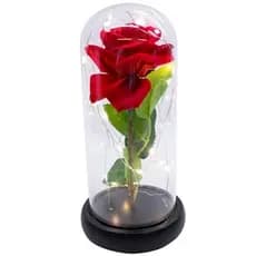 Luminária A Bela E A Fera A Rosa Encantada 22cm