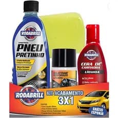 Kit Acabamento Pneu Pretinho Cerabrill Silicone Bucas Rodabrill