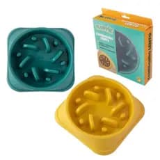 Comedouro Lento Pet Pote de Comida Cachorro Alimentador