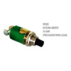 Interruptor Botão Partida Push Botton Verde Siste Aberto 10a