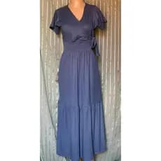 vestido longo com elastex