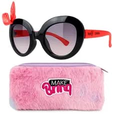 Óculos Com Estojo De Pelúcia Makebrinq Leves Resistentes E Coloridos Para Crianças Polibrinq