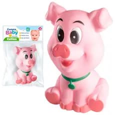 Porquinho Brinquedo Soft Para Bebê Mordedores Bichinhos 100% Vinil Macio Banho Banheira Brinquedo