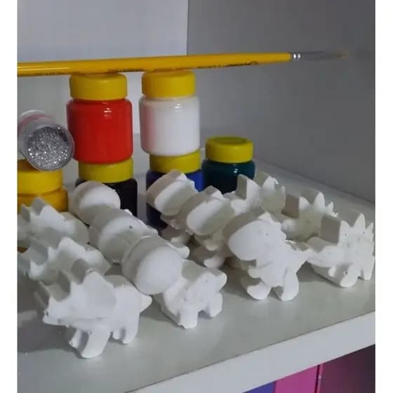 Dinossauros para pintar,50 mini dinossauros fofinhos ,lembrança aniversário, lembrançinhas,dinossauros baby, kit pintura