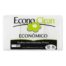 Papel Toalha Interfolha Branco 2400un 21cmx20,5cm Econoclean