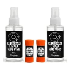 Kit 2 Limpa Vinil Plástico Spray 150ml + Lenço Mágico Cores