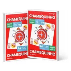 2 Pct Papel A4 Chamequinho 120g Sulfite Branco 50 Fls Branco