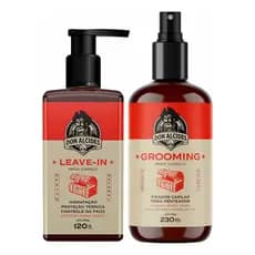 Kit Leave-in 120g E Grooming Cabelo Barba Negra Don Alcides