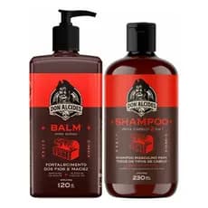 Kit Balm Para Barba E Shampoo Cabelo Barba Negra Don Alcides