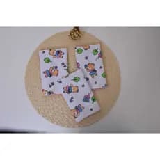 kit com 3 fraldinhas de boca estampada com bichinhos URSINHA   , fralda de tecido duplo 100% algodão