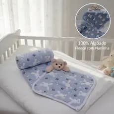 Kit Manta + Naninha Ursinho – Maciez e Conforto para Seu Bebê!