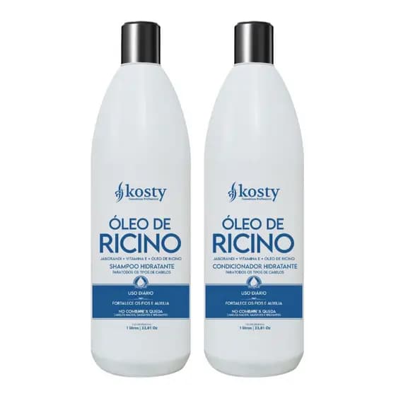 Kit Capilar Óleo DE RICINO (Shampoo E Condicionador 1L) KOSTY
