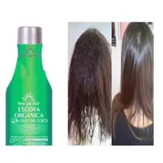 ESCOVA SEM FORMOL orgânica 100% LISO DE OLEO DE COCO MAIS BRILHO 1L new liss hair
